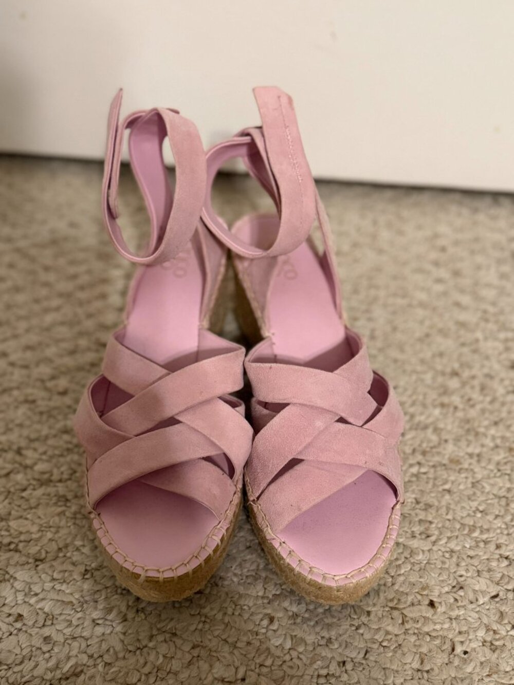 Franco Sarto Pink Suede Wedge Sandals